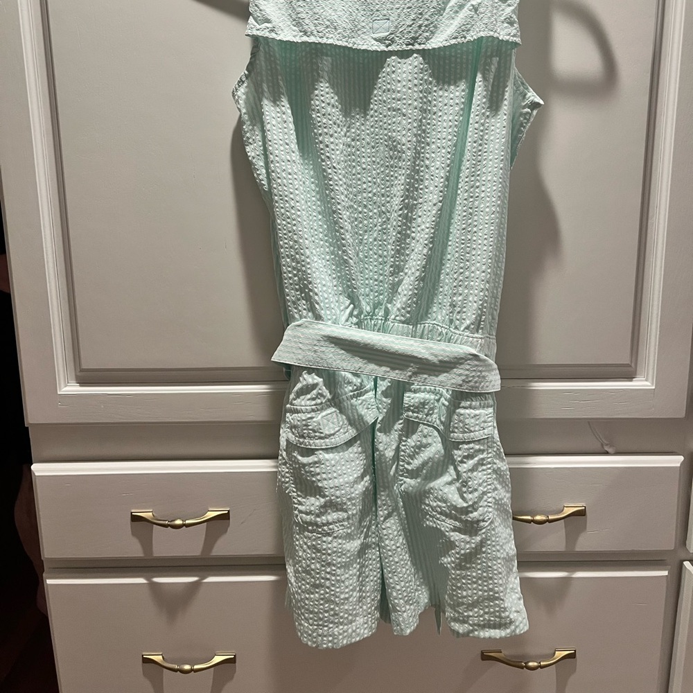 Vineyard Vines Mint and White Striped Performance Romper - Picture 6 of 7